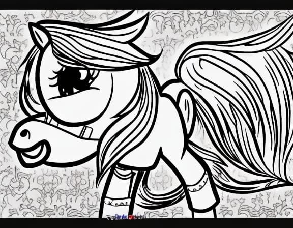pony coloring page steampunk