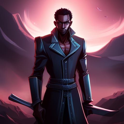 Anime Villain in Detailed Matte Painting Style