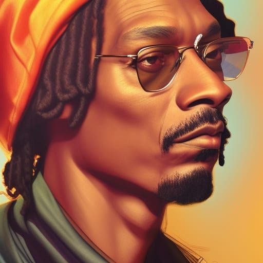 Snoop Dogg Portrait in Artgerm Style