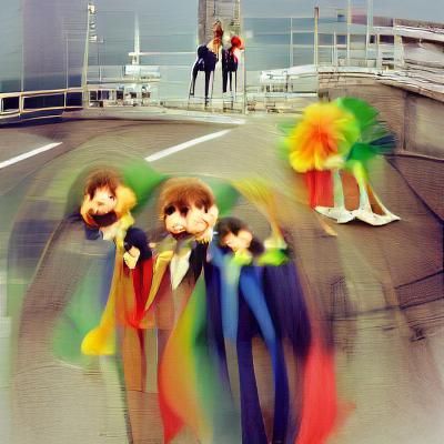 Abstract Beatles AI Image