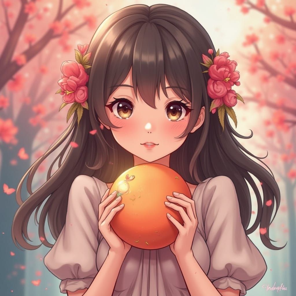 Ethereal Princess in Misty Mandarin Forest