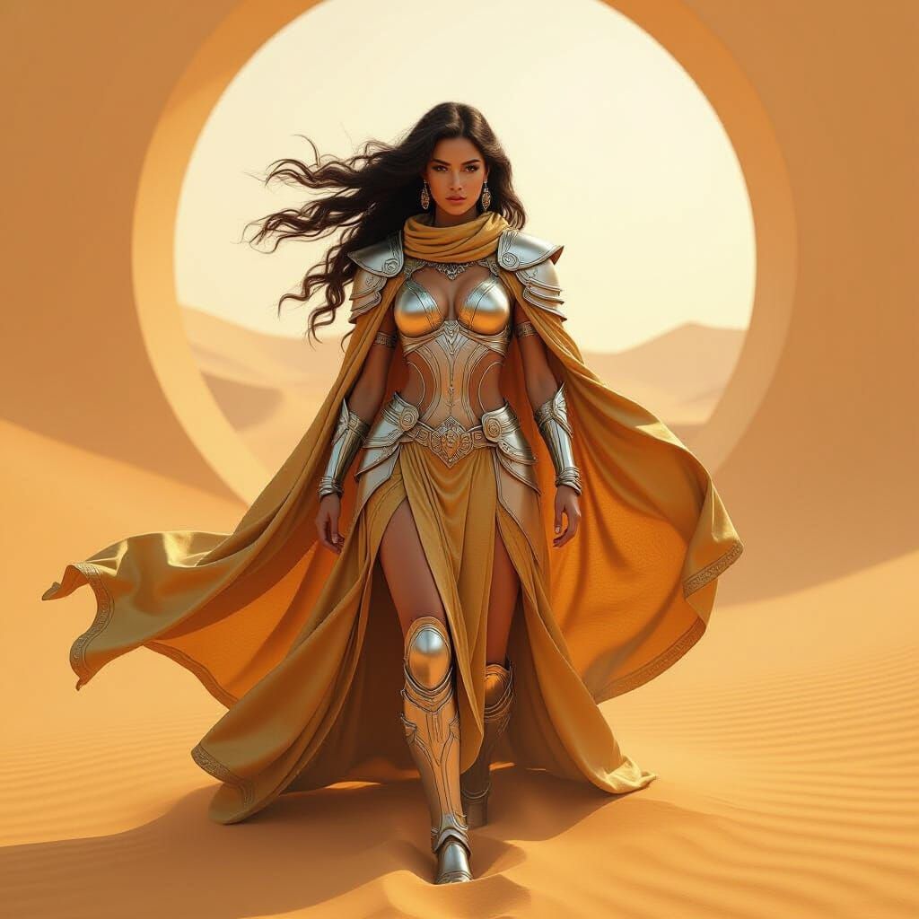 Goddess of Sandstorms in Science Fiction Style