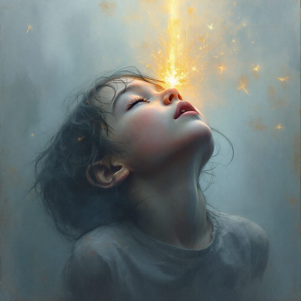 Child's Ethereal Memory in Romantic Style