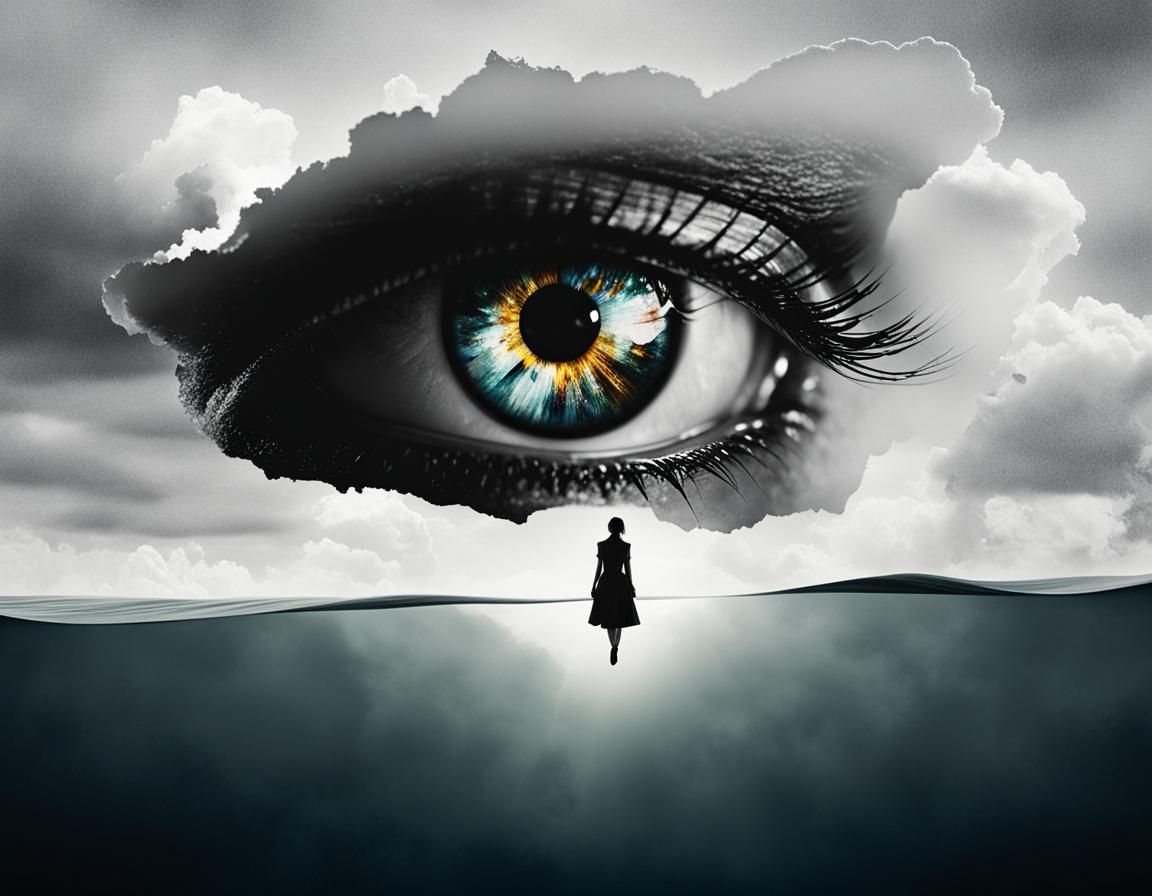 Surreal Dreamscape: Time Dress in Multimedia Collage