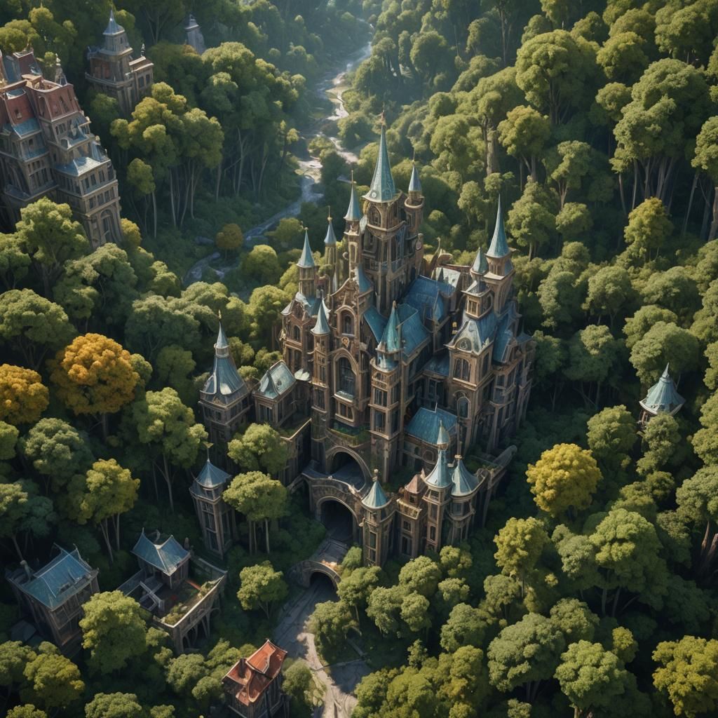 Forest versus City Duality in Art Nouveau Style