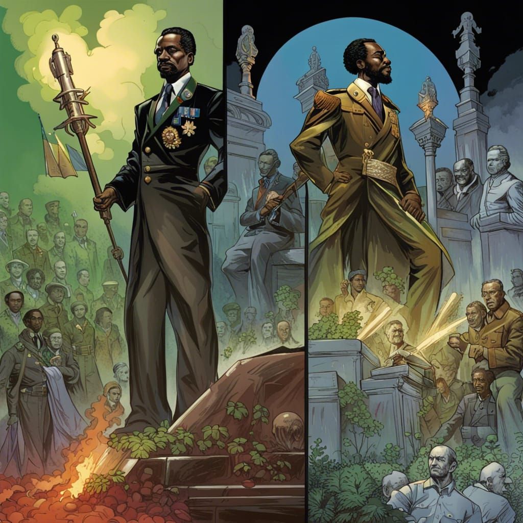 Triumphant Peace: A Comic Book Art Style Victory