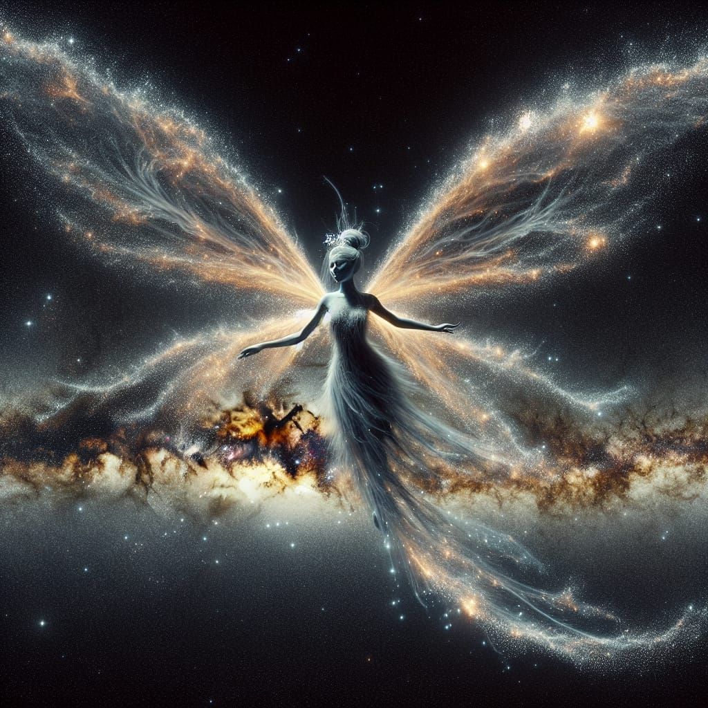 Milky Way Galaxy as Ethereal Fairy: Hyperrealistic 8K