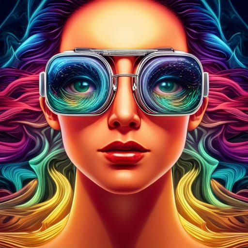 Futuristic eye glasses