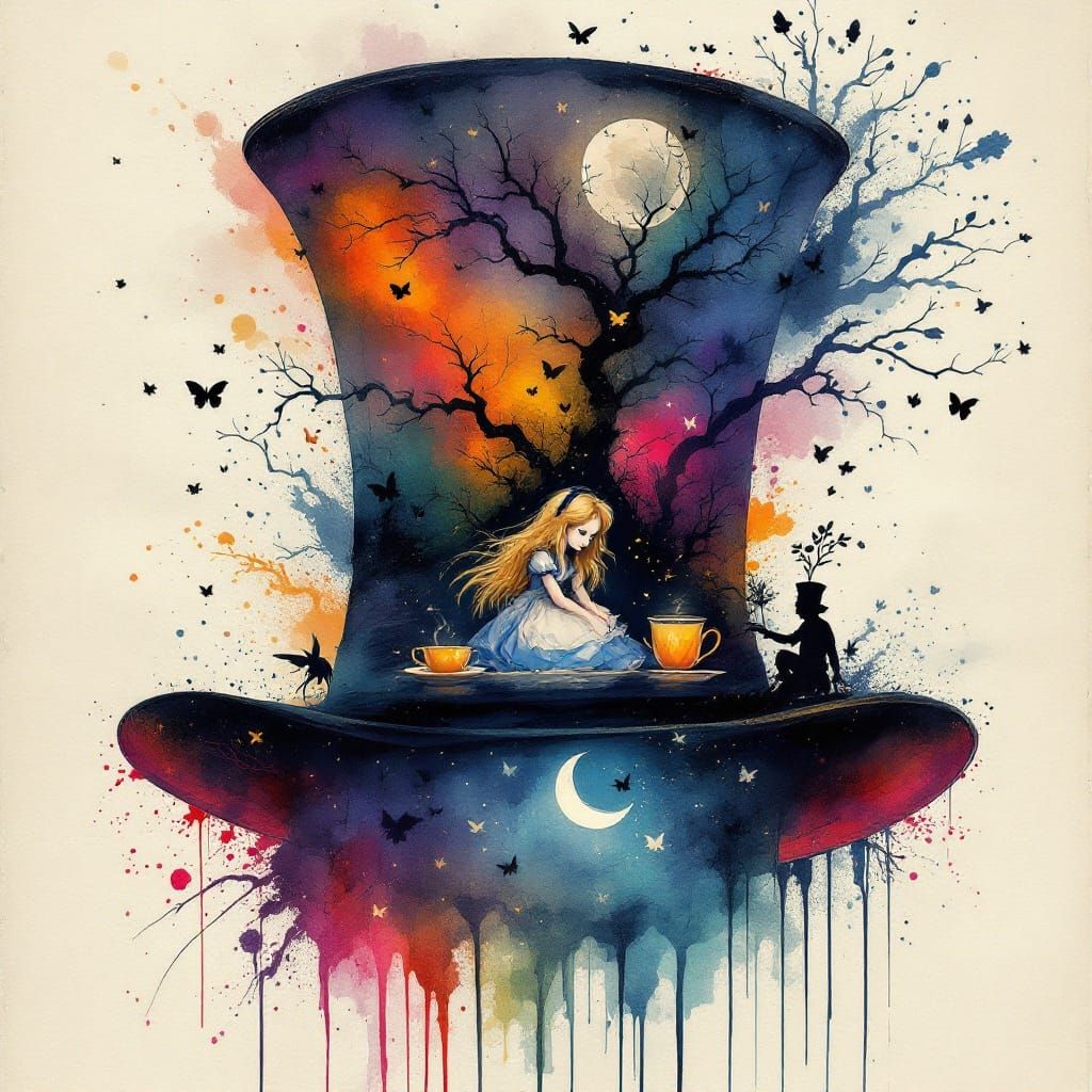 Whimsical Wonderland Delight in Modern European Ink Painting