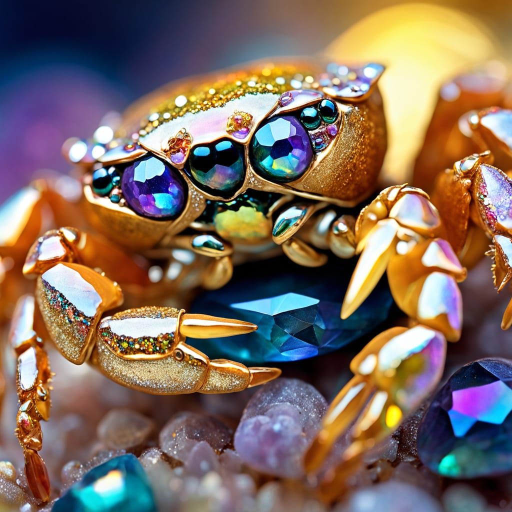Gemstone Crab Macro Photograph
