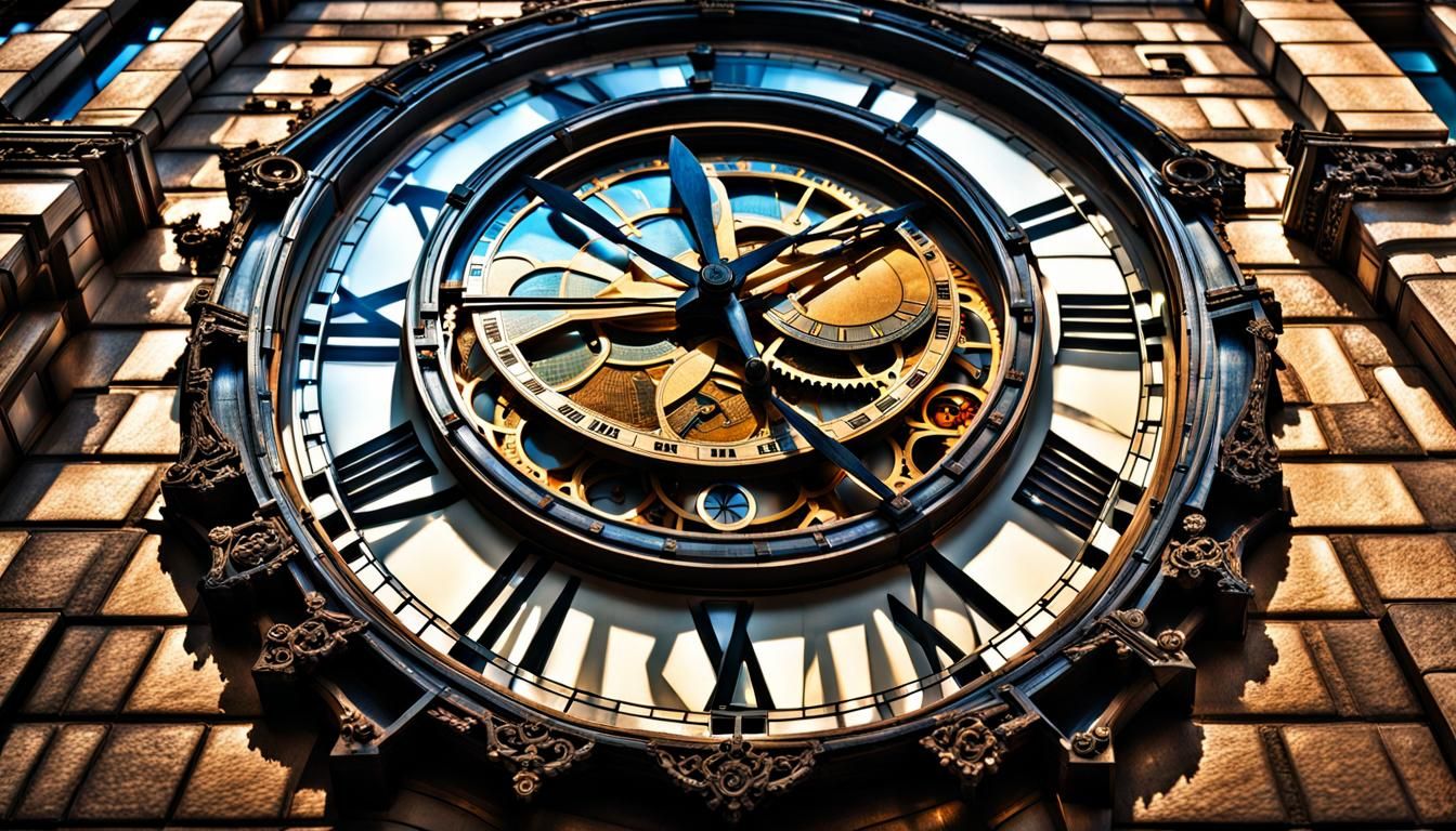 Clockwork Man in City, Hyperrealistic and Cinematic