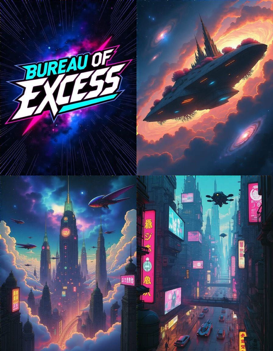 Invocation: Bureau of Excess in Space Anime Style