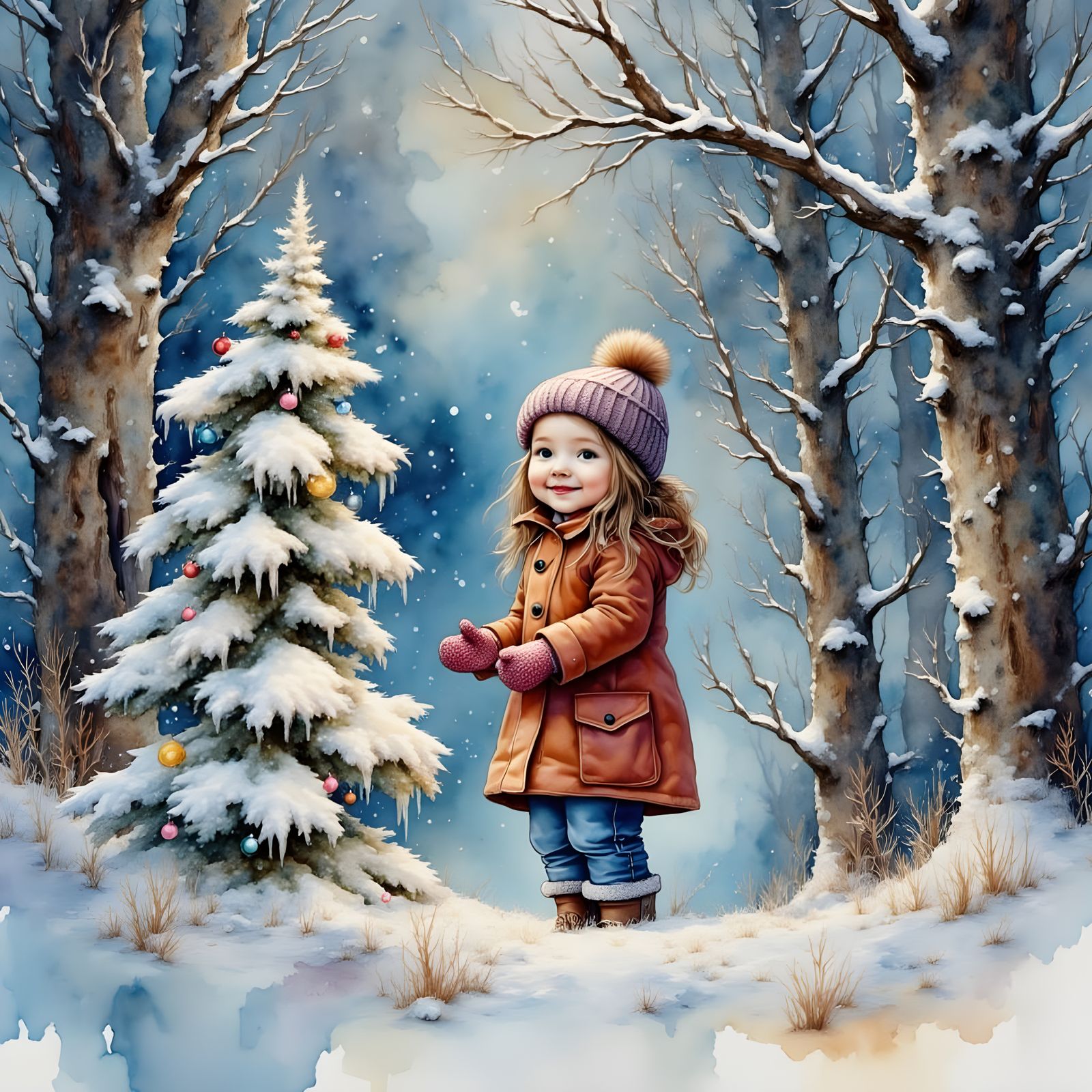 Christmas Wonder in Watercolor Splendor
