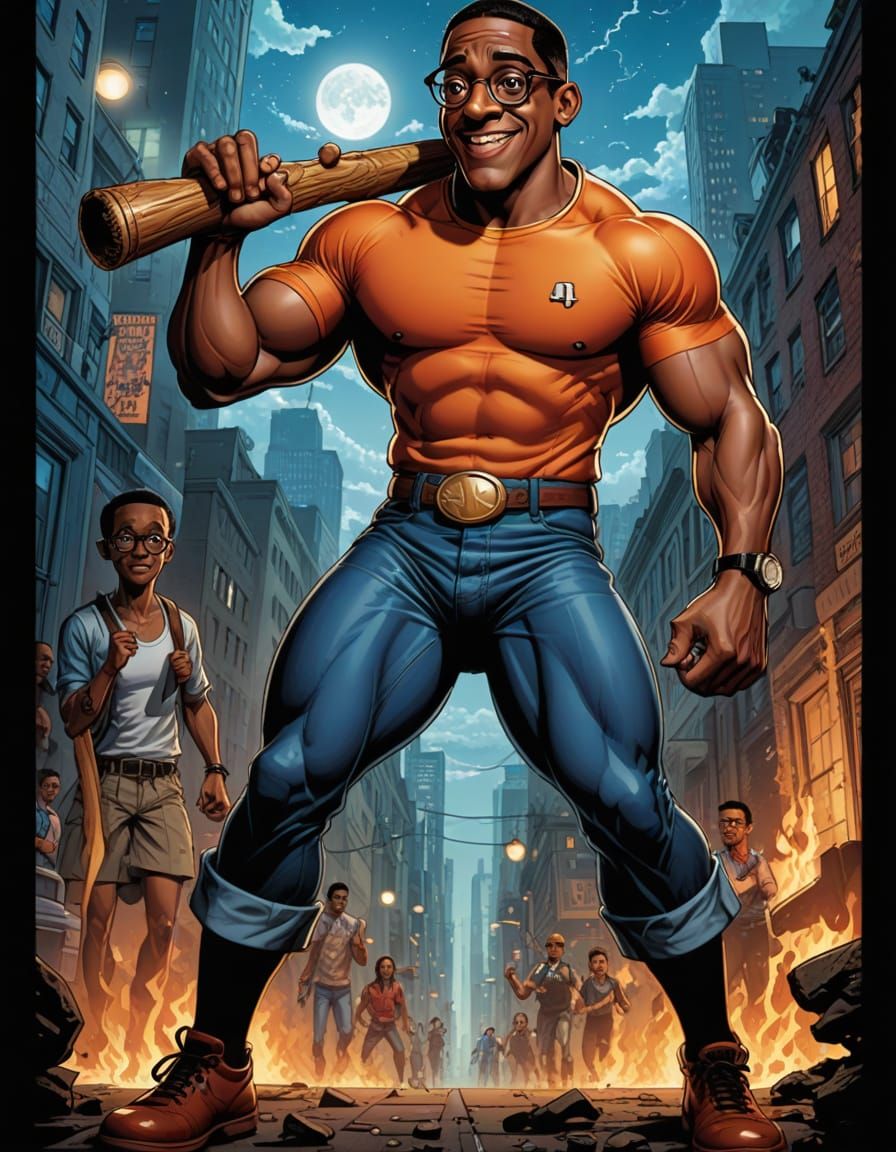 Steve Urkel as a Comic Book Hero