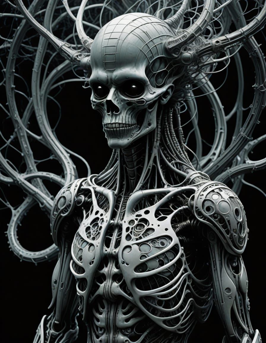 Ethereal Biopunk Surrealism in Ambient Light