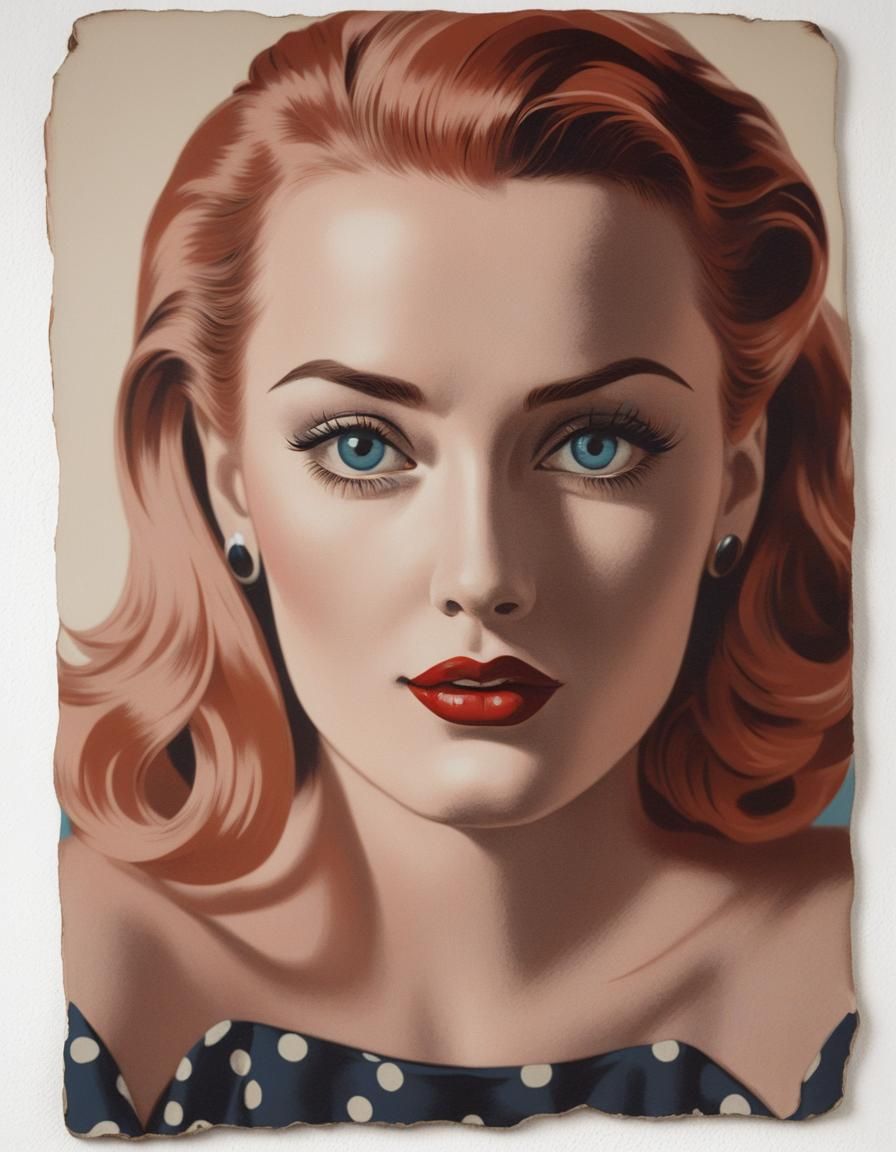 1950s Pin-Up in Pop Art Style