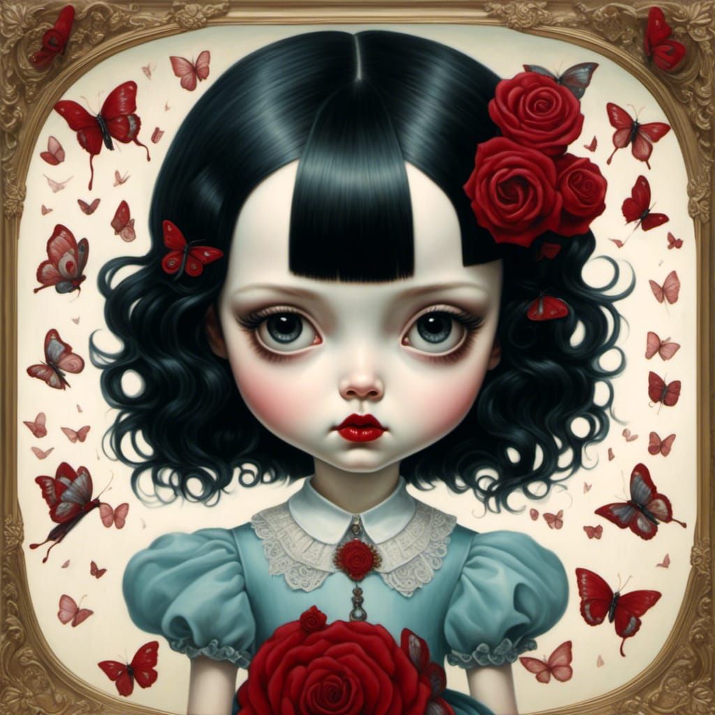 Yandere Character in Mark Ryden's Pop Surrealism Style