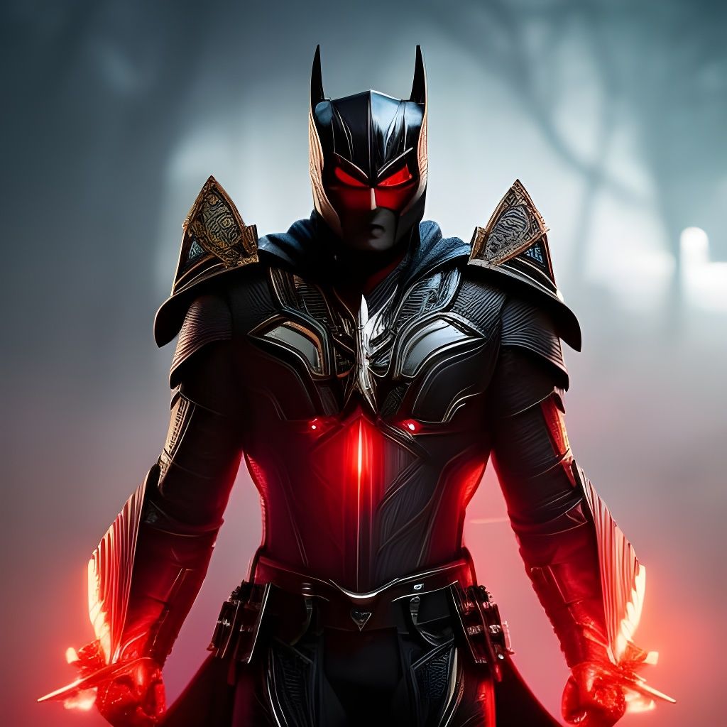 Filigree Iron Man as Batman on Dark Street