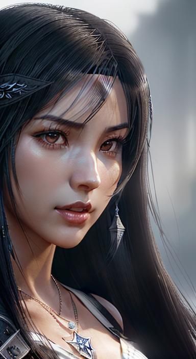 Intricate and Detailed (front close-up portrait:1.8) of beau...