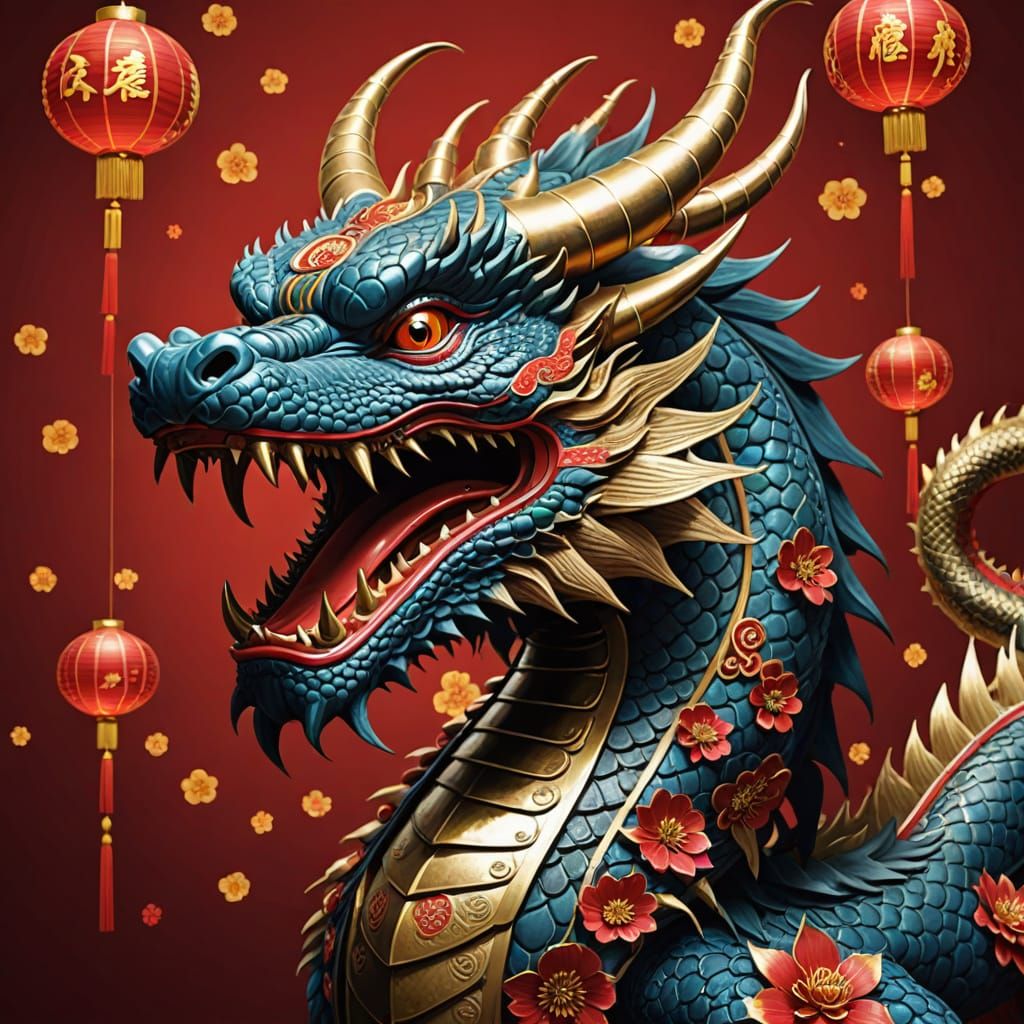 Chinese New Year Dragon Illustration