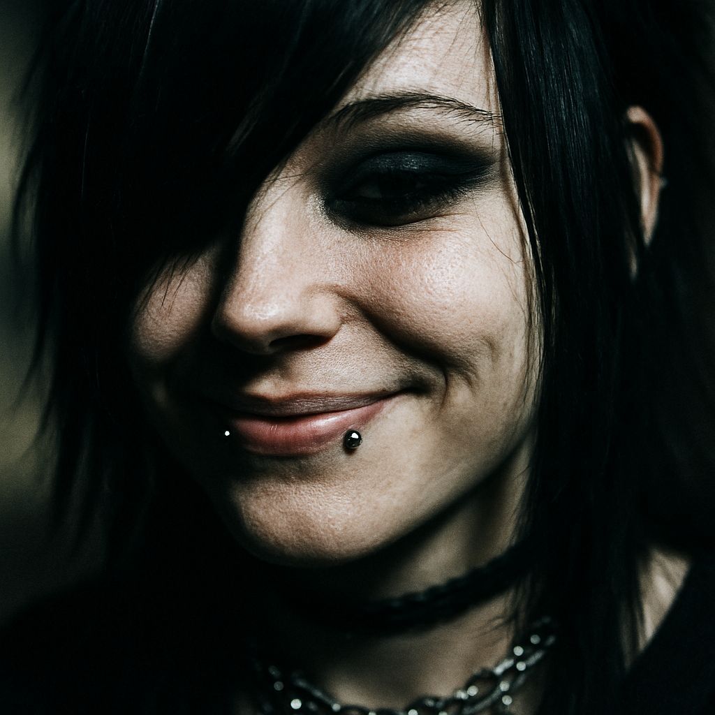 Hyper-Realistic Photo of Emo/Goth/Punk Female