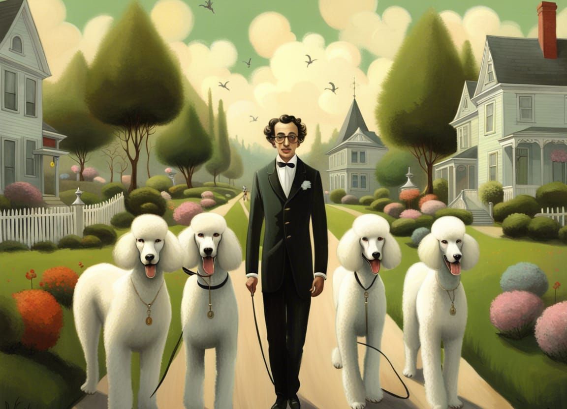 Salvador Dali, Dog Walker