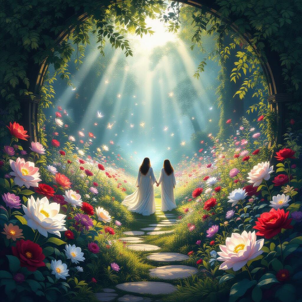 Mystical Garden of Light and Soul Harmony