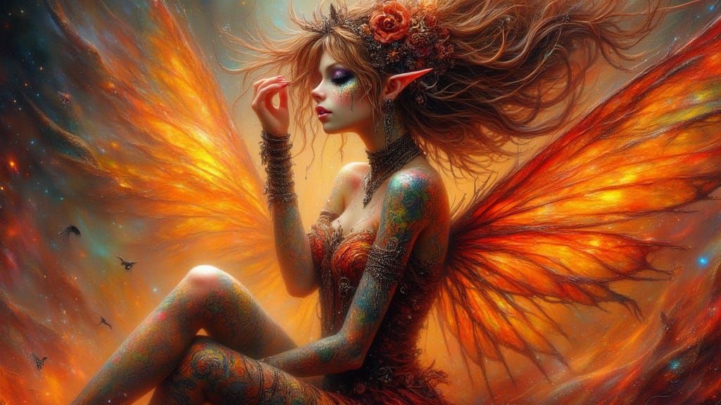 <lora:Fairy Punk:1.0> A full view highly ethereal detailed f...