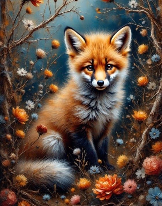 Oil on linen: Fox