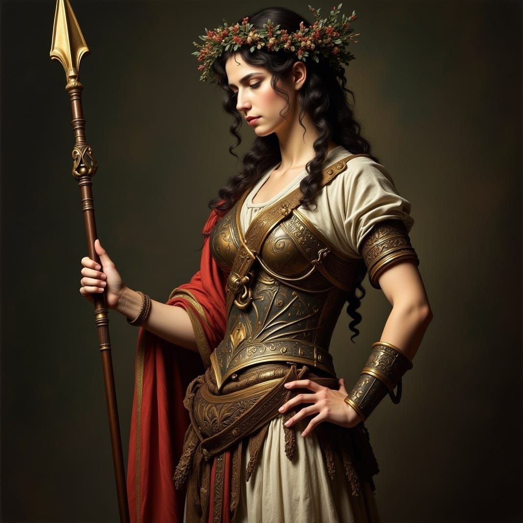 Bellona, Ancient Roman Goddess of War, in Classical Realisti...