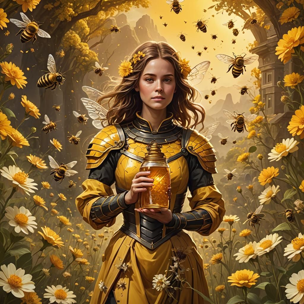 Mead Muse in a Hyperrealistic Digital Painting