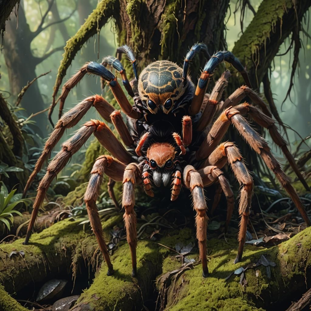 Goliath Spider in Latin American Rainforest