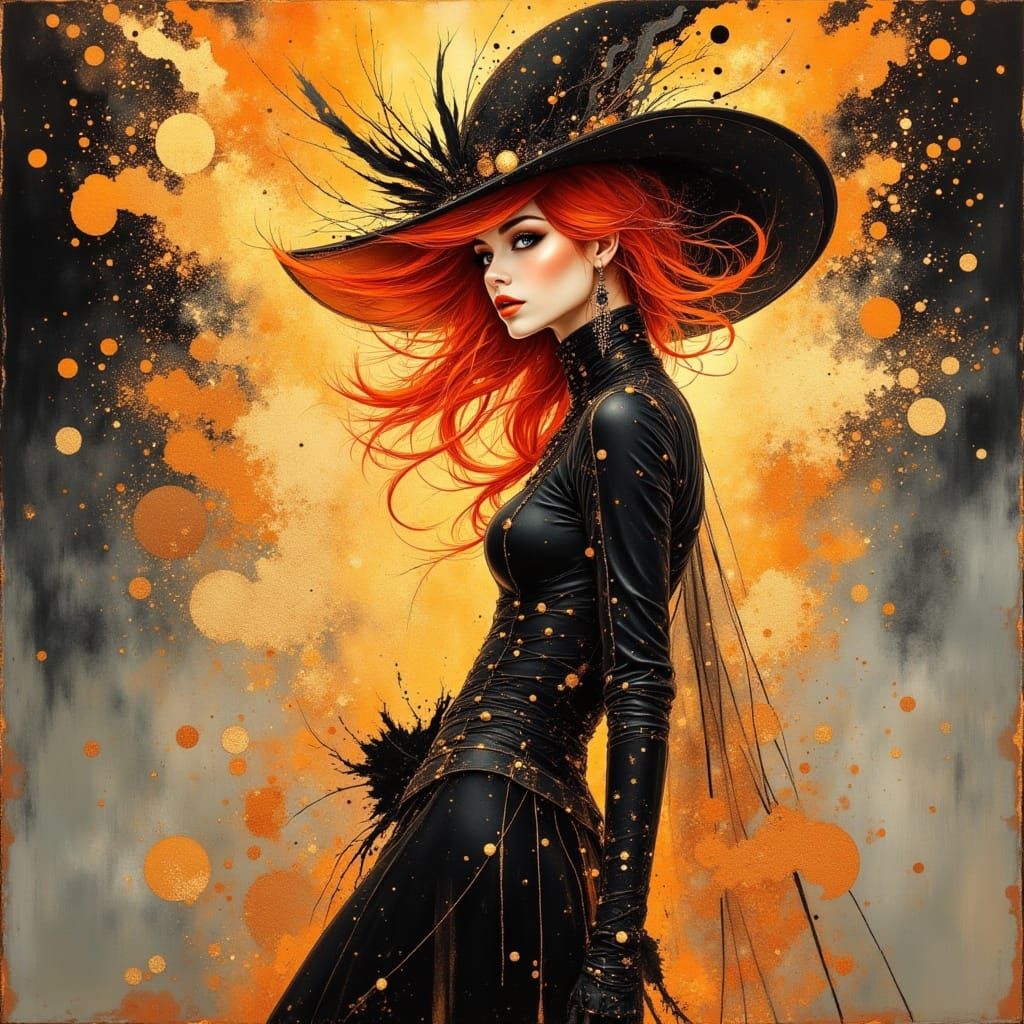 Elegant Futuristic Lady in Dynamic Pose