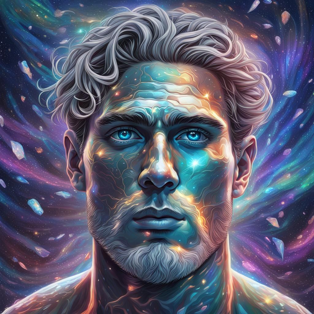 Man with Silver Eyes Falling in Love