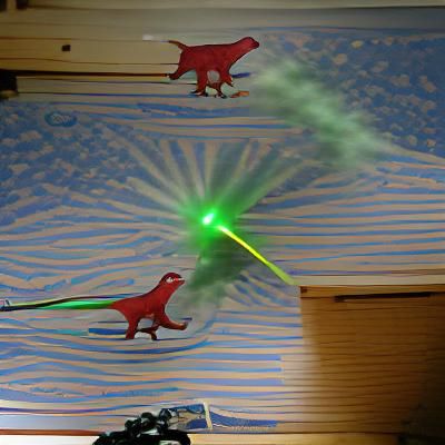 Dinosaur Flying and Shooting Lasers
