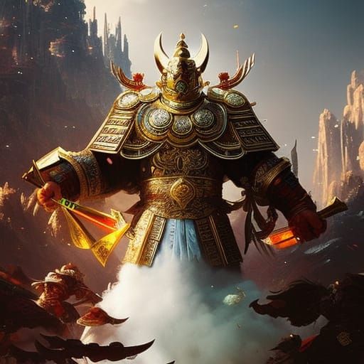 Sadistic Chinese God of War in Imperial Armor