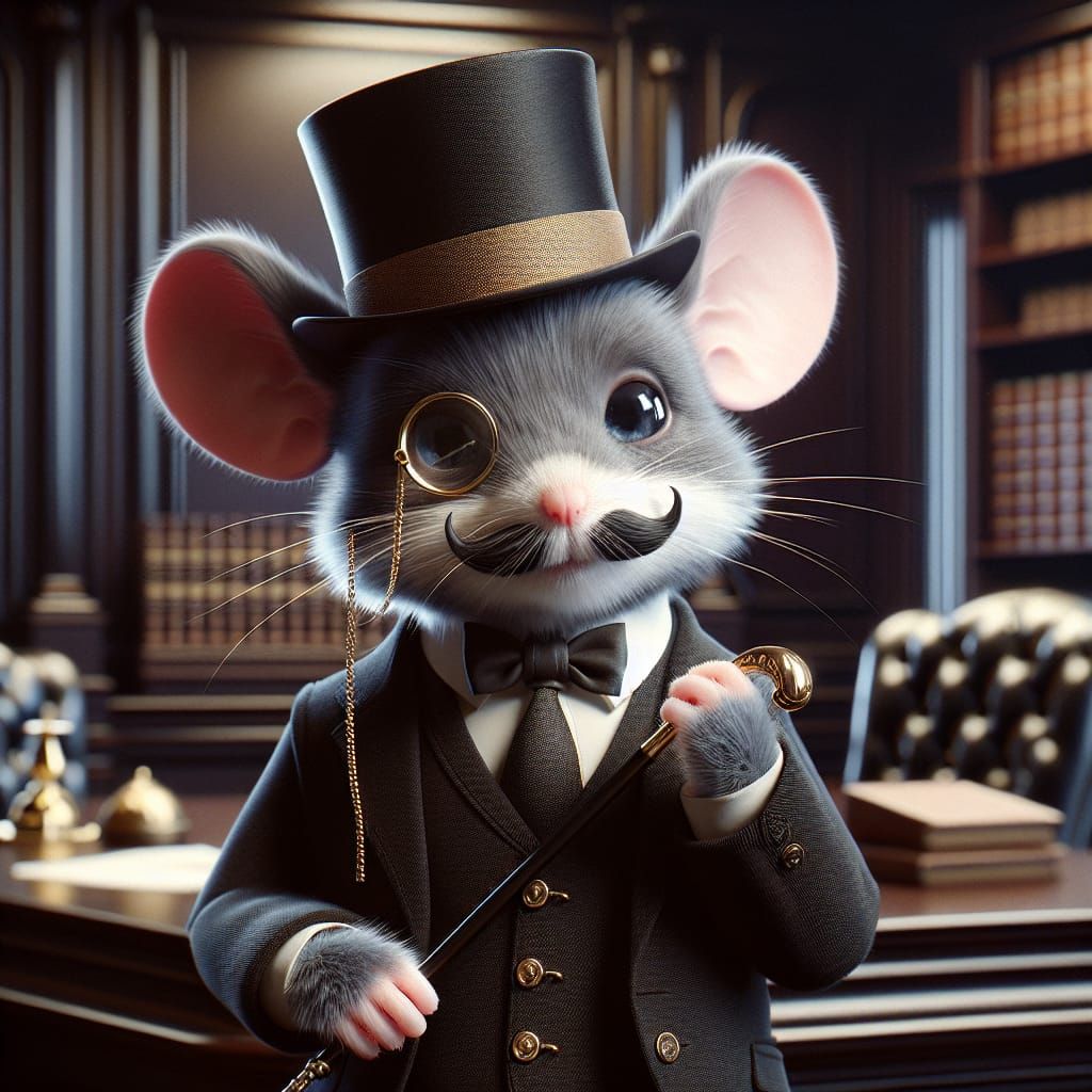 Regal Mouse in Executive Attire