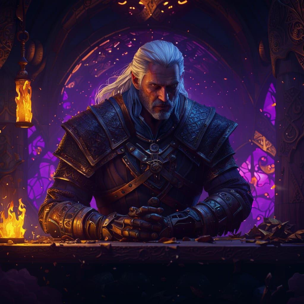 Geralt the Witcher: Dark Fantasy Art