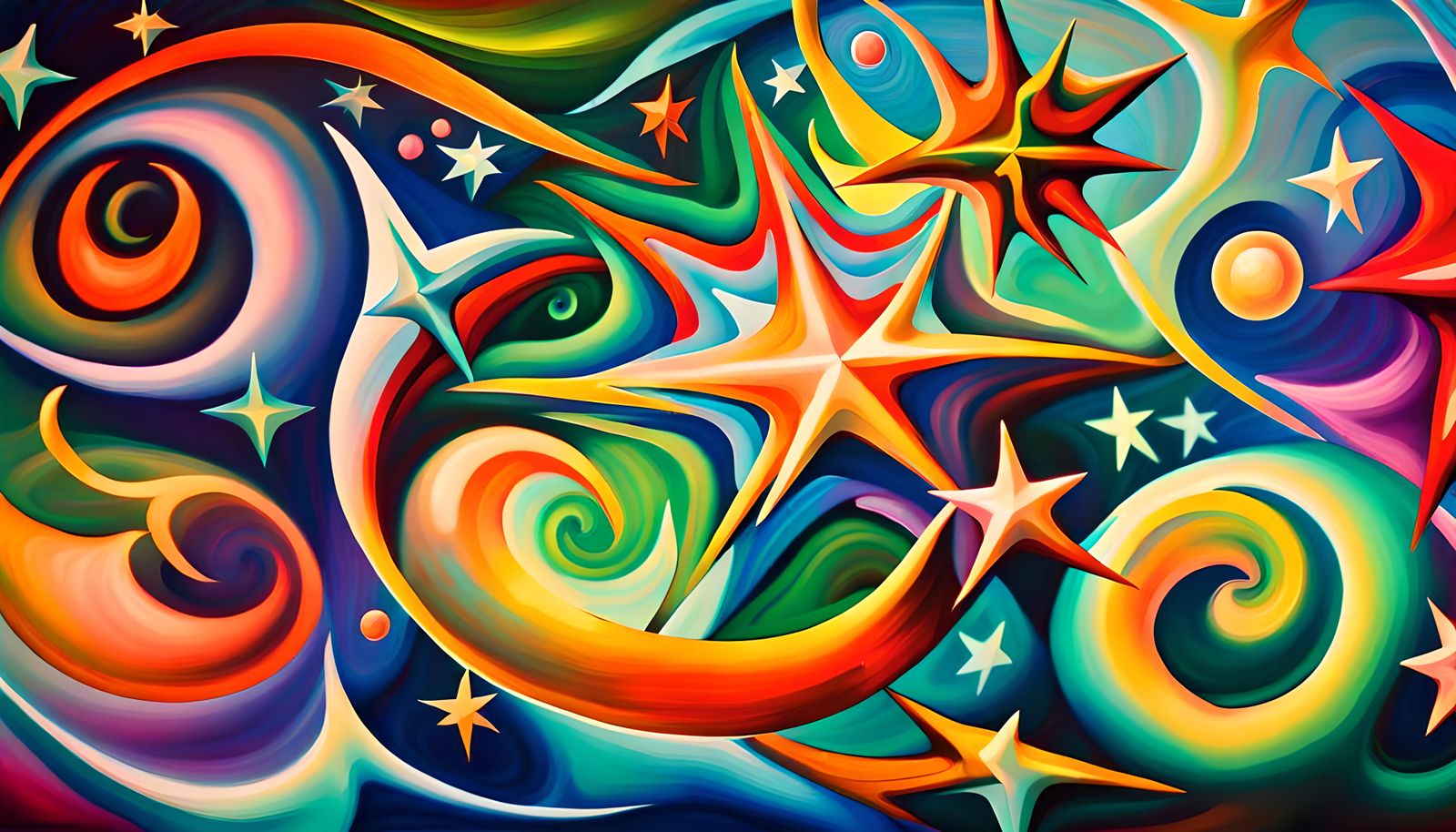 Iridescent Stars Connected in Electro-Magnetic Plasma, Naive...