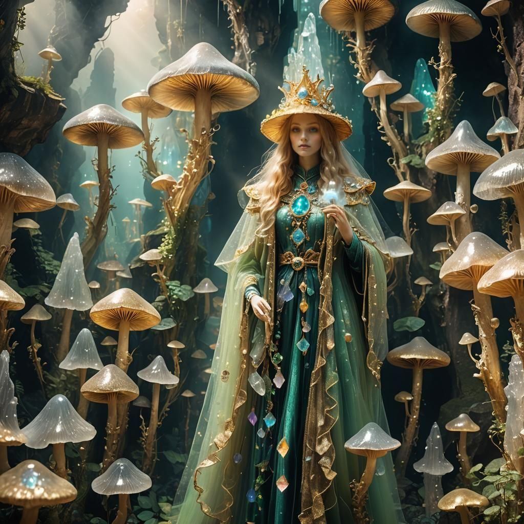 Crystal Cavern Magic Maiden with Crystal Staff