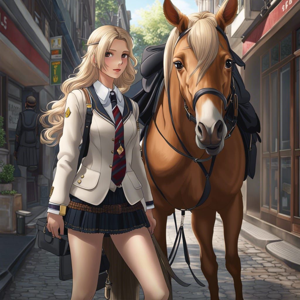 Centaur Woman in Harajuku Street Style