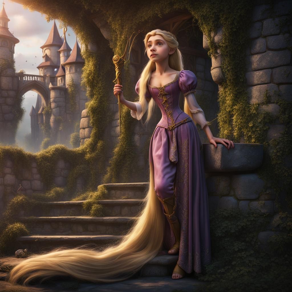 Rapunzel Detailed Matte Painting in 8K Resolution