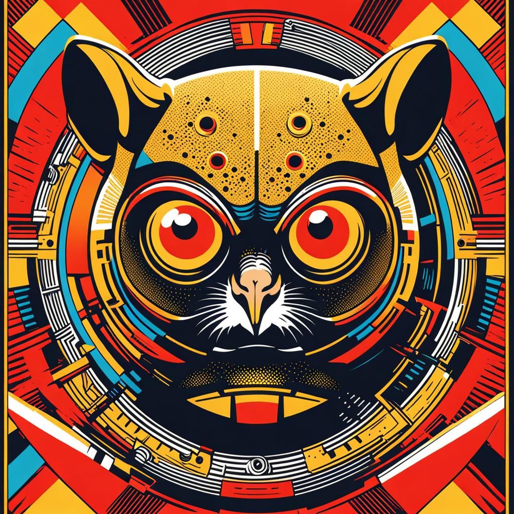 Tarsier as Flash Gordon in Pop Art Style