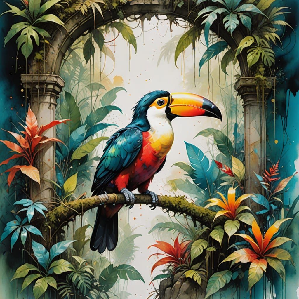 Ancient South American Ruin Basks in Rainforest Glory