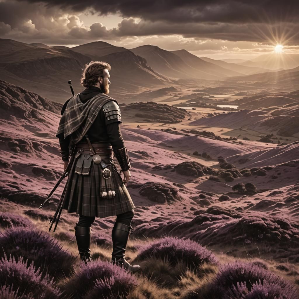 A Scottish warrior longing to be with his wife again as he waits for the Battle of Loudoun Hill led by King Bruce 1307AD