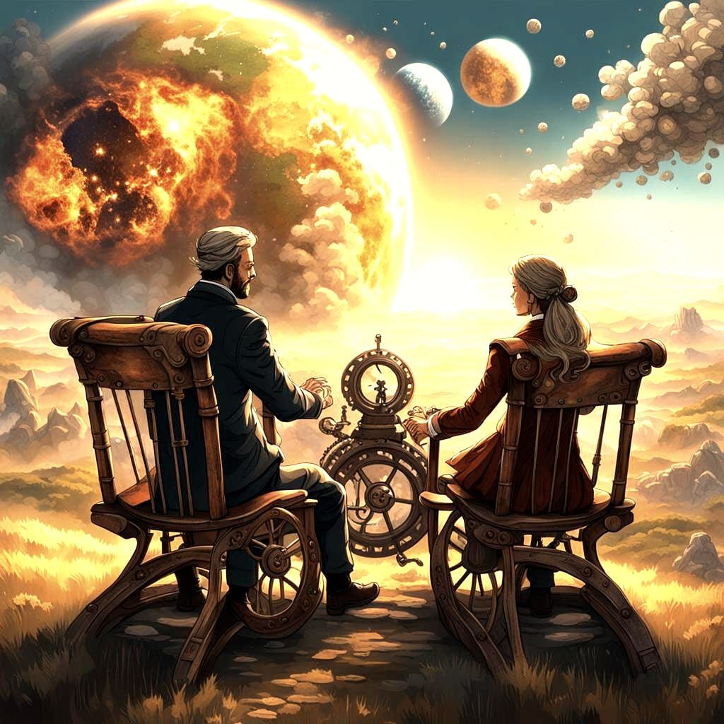 Steampunk Couple Witness Earth's Transformation