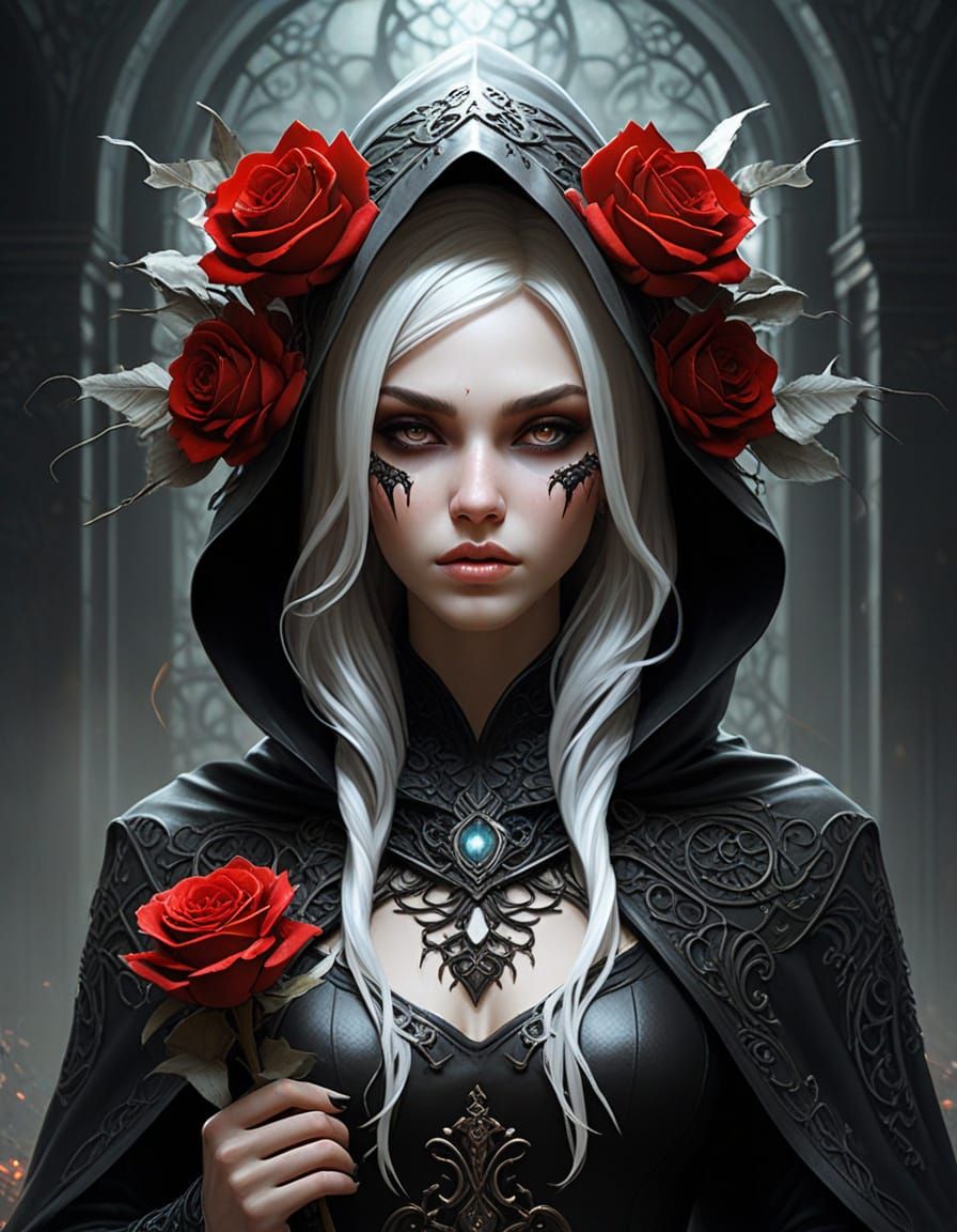 Mystical Fantasy Portrait in Dark, Moody Style