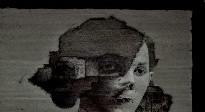 Shadowed Journey Through Loss and Recovery in Mixed Media Co...