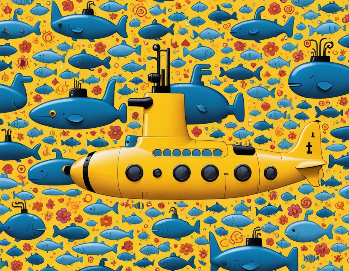 A Yellow Submarine Illustration