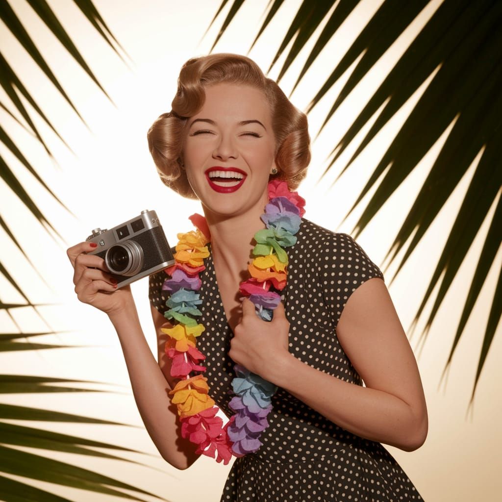 Bunny Yeager Inspired Hawaiian Photo